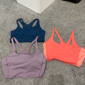 BUNDLE LN 3 M/L Joy Lab/All in Motion Navy, Lavender, Coral Racerback Sports Bra